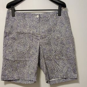 Talbots Purple Paisley Women's Shorts
